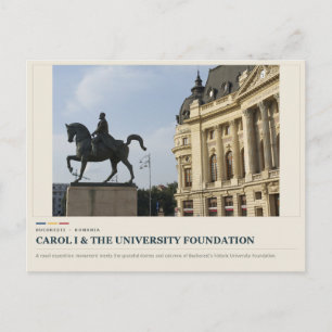Cartão Postal Fundação Carol I e Universitária de Bucareste