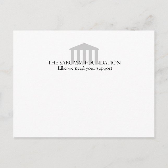 Cartão Postal Fundação Sarcasm (Frente)