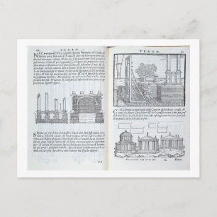 Cartão Postal fundações de lança, de "Della Architettura", pu