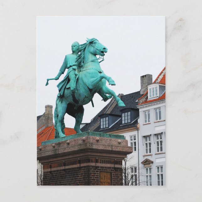 Cartão Postal Fundador de Copenhaga Absalon - Højbro Plads (Frente)