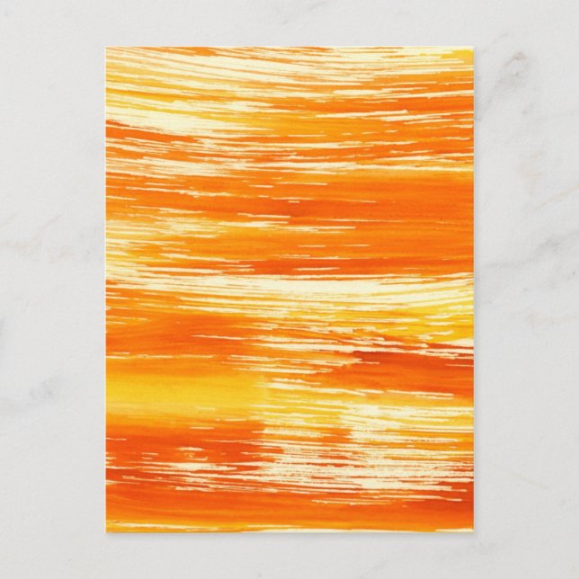 Cartão Postal fundo abstrato amarelo da aquarela (Frente)