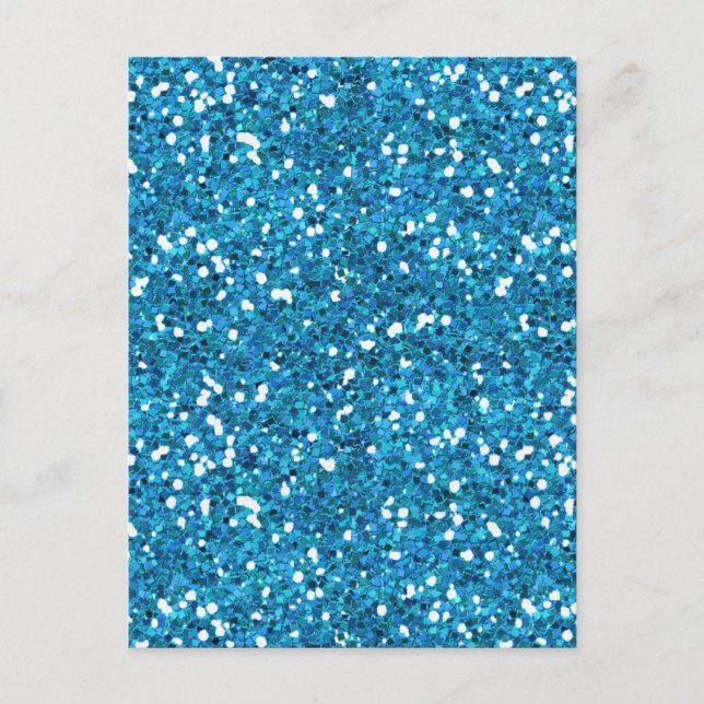 CARTÃO POSTAL FUNDO AZUL REAL BRANCO GLITTER MIXMATCH TEMPL (Frente)
