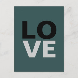 Cartão Postal Fundo Cinza Ardósia Tendência Amor Casamento