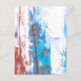 Cartão Postal Fundo colorido de pincelada abstrata