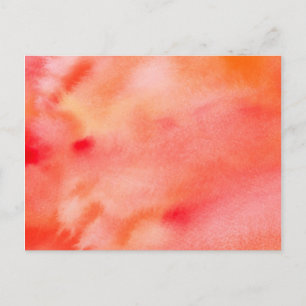 Cartão Postal Fundo de Aquarela Abstrata - Laranja