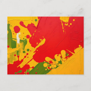 Cartão Postal Fundo de Textura abstrato com Amarelo Vermelho Neg