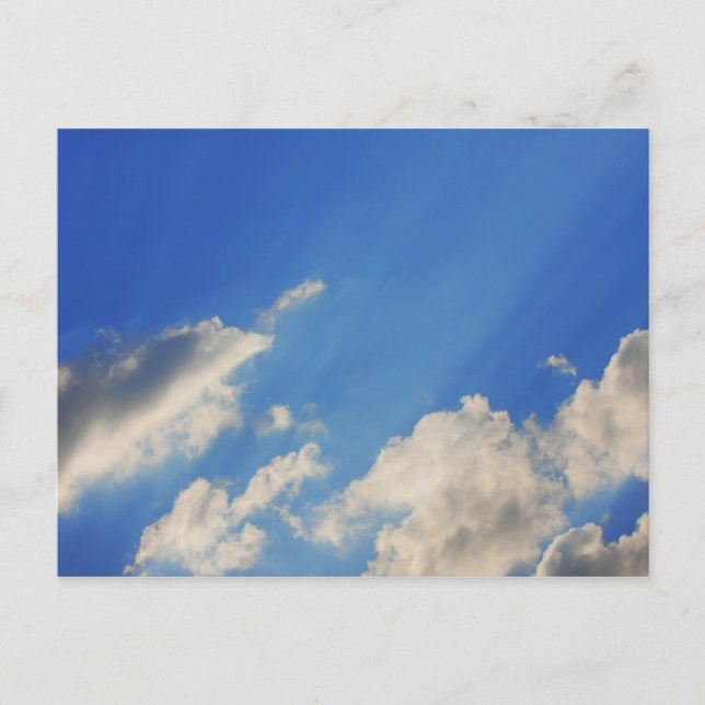 Cartão Postal Fundo do céu azul. (Frente)