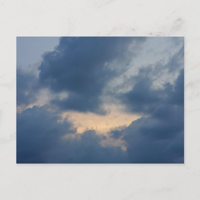 Cartão Postal Fundo do céu com nuvens de trovoada. (Frente)
