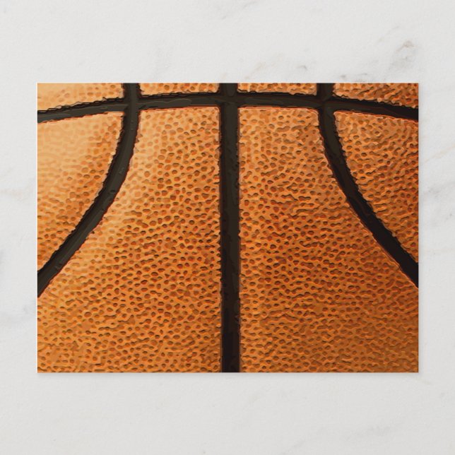 Cartão Postal Fundo do padrão de Impressão de basquete (Frente)