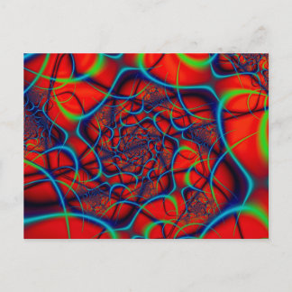 Cartão Postal Fundo Vermelho