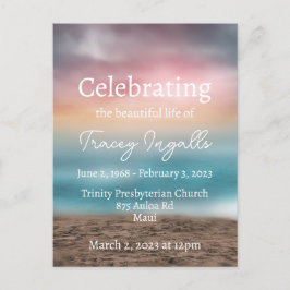 Cartão Postal Funeral Colorida do Sunset Beach