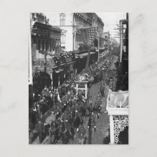 Cartão Postal Funeral de Jefferson Davis em Nova Orleães: 1908