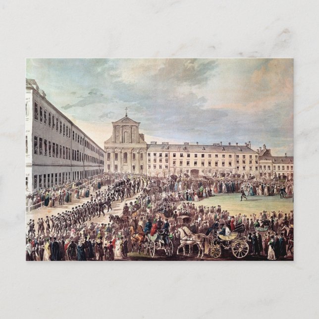 Cartão Postal Funeral de Ludwig van Beethoven em Viena (Frente)