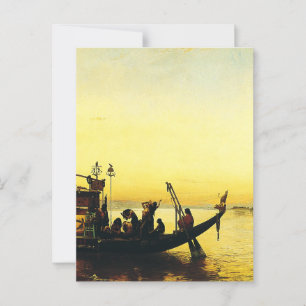 Cartão Postal Funeral de uma múmia no Nilo por Frederick Arthur