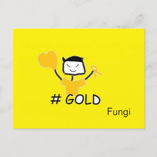 Cartão Postal Fungos #Ouro (Frente)