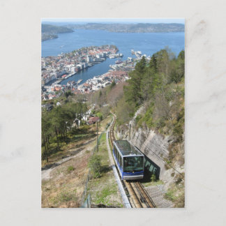 Cartão Postal Funicular no cartão-postal Bergen