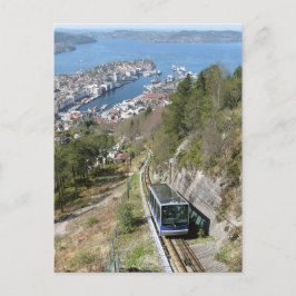 Cartão Postal Funicular no cartão-postal Bergen