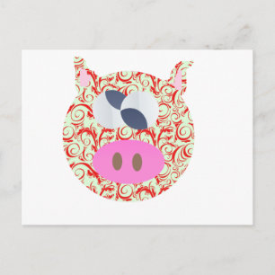Cartão Postal Funky Pig