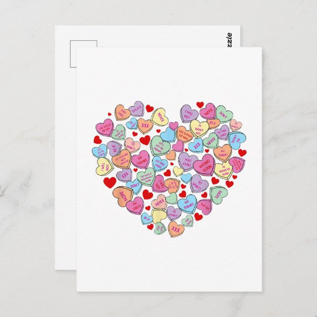 Cartão Postal Funny Anti Dia de os namorados (Frente/Verso)