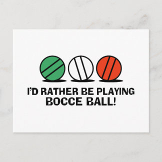 Cartão Postal Funny Bocce Ball