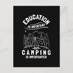 Cartão Postal Funny Camping Quote