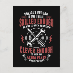 Cartão Postal Funny Car Mechanics Cotação Reparador