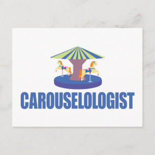 Cartão Postal Funny Carousel