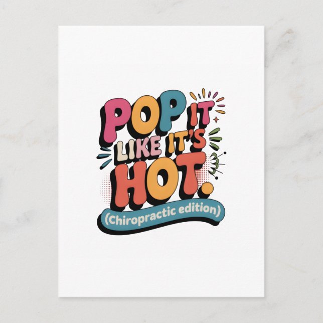 Cartão Postal Funny Chiropractic Quote for Spine Health Lovers (Frente)