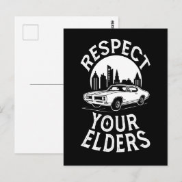 Cartão Postal Funny Classic Car Quote