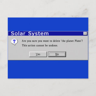 Cartão Postal Funny Demoted Pluto Design