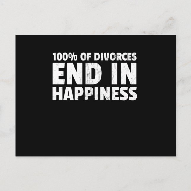 Cartão Postal Funny Divorce Quote Design Gift For Divorce Party (Frente)