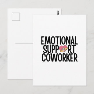 Cartão Postal funny emotional support coworker
