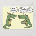 Cartão Postal Funny Ex Husband Alligator Purse<br><div class="desc">Funny Ex Husband Alligator Purse</div>