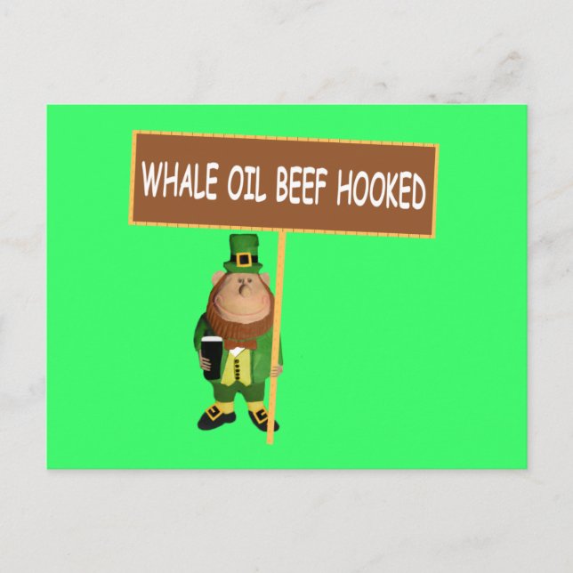 Cartão Postal Funny Irish Leprechaun (Frente)