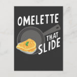 Cartão Postal Funny Omelet Breakfast Comida de Ovos<br><div class="desc">Engraçado Omelet Café da Manhã. Ovo de Comida.</div>
