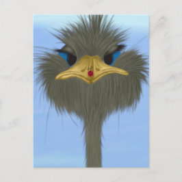 Cartão Postal Funny Ostrich George E O Bonitinho Ladybug