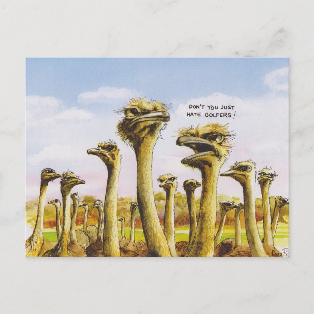 Cartão Postal Funny Ostridge (Frente)