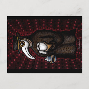 Cartão Postal Funny Plague Doctor with Toilet Paper