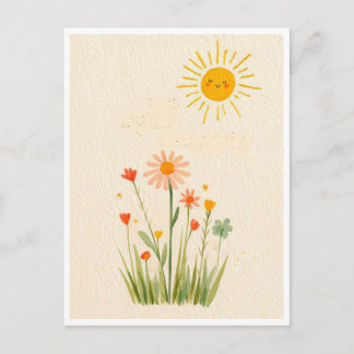 Cartão Postal Funny postcard. Summer day