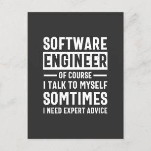 Cartão Postal Funny Programming Software Engineer Gift