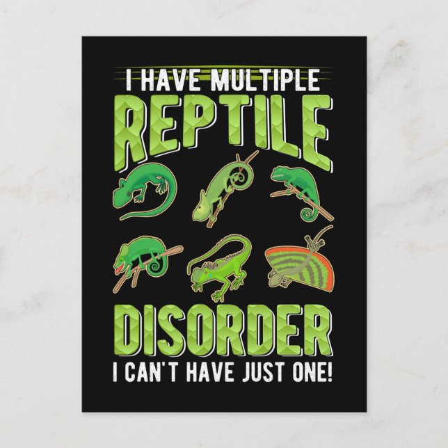 Cartão Postal Funny Reptile Gecko Lizard Lover (Frente)