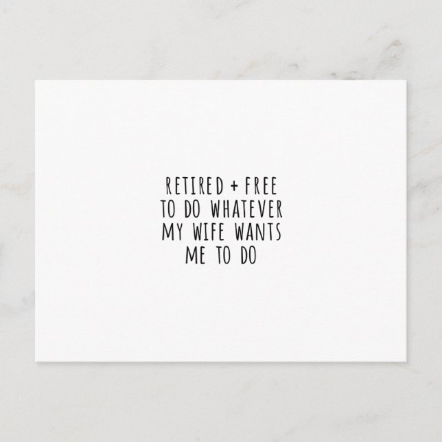 Cartão Postal Funny Retirement Card (Frente)