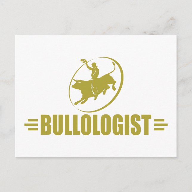 Cartão Postal Funny Rodeo Bull Rider (Frente)
