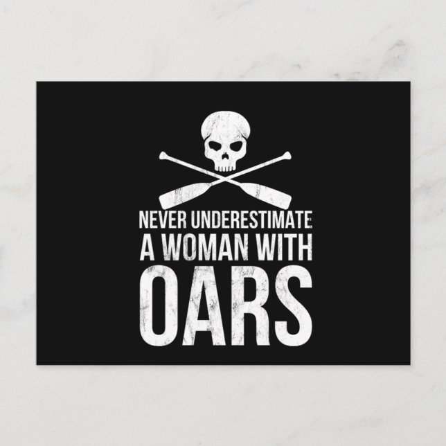 Cartão Postal Funny Rowing Canoeing Gift Kayak Rafting (Frente)