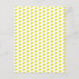 Cartão Postal Funny Yellow Birds Doodle