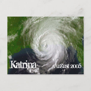 Cartão Postal Furacão Katrina, Imagem por Satélite, agosto de 