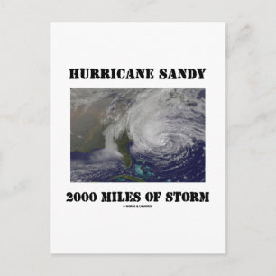 Cartão Postal Furacão Sandy 2000 Milhas De Tempestade