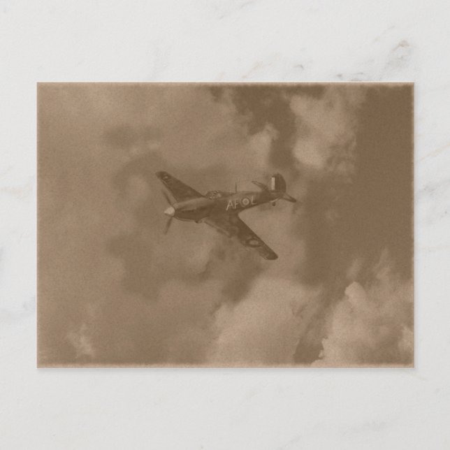 Cartão Postal furacão sépia (Frente)