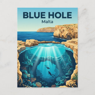 Cartão Postal Furo Azul, Gozo Malta