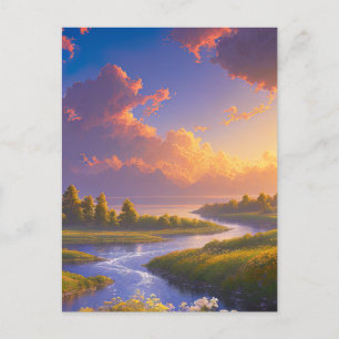 Cartão Postal Fusão fluvial com o lago Serene